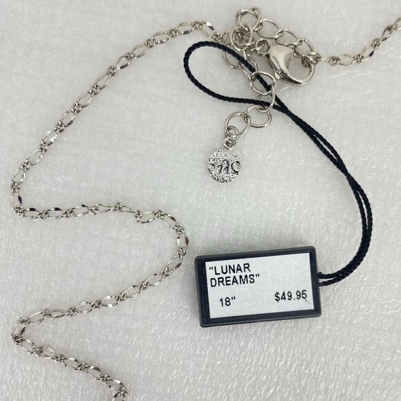 FAC Moonstone Teardrop Pendant Necklace NWT - Picture 5 of 8